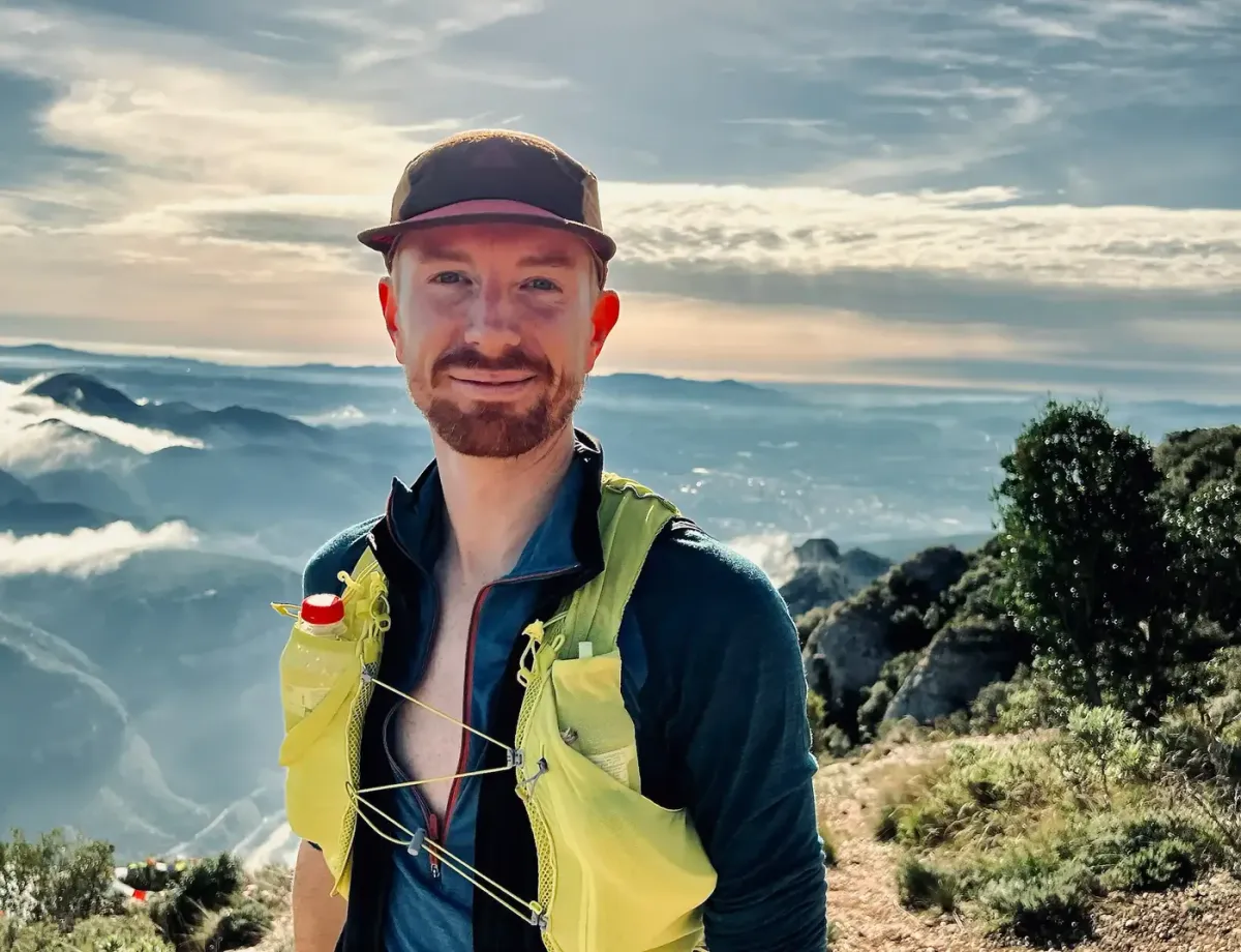 Vegard Aasen out running in Catalonia, Spain